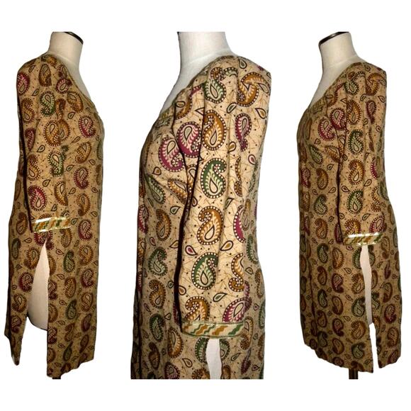 Vintage Paisley Cotton Sari Top Boho Indian Tunic | XS/S - Picture 5 of 5